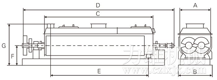 空心槳葉干燥機結構示意圖